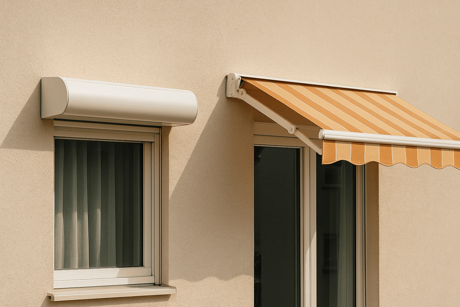 toldo cofre vs extensible comparativa en fachada