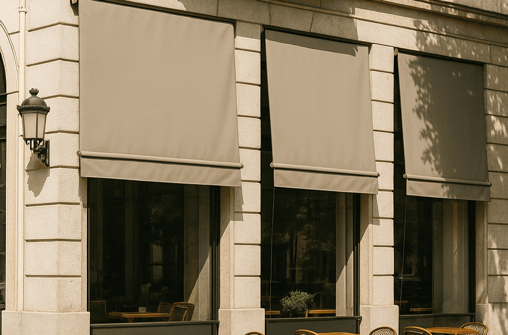 Toldos verticales para negocios en Madrid